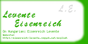 levente eisenreich business card